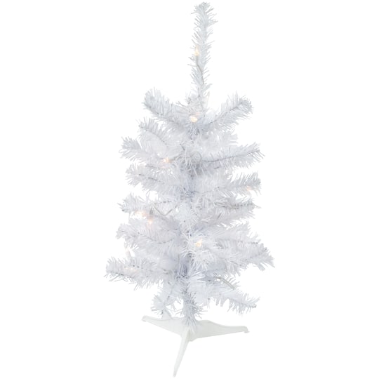 Northlight Woodbury White Slim Artificial Clear Lights 2 Foot Pre-Lit Pine Christmas Tree, One Size, White